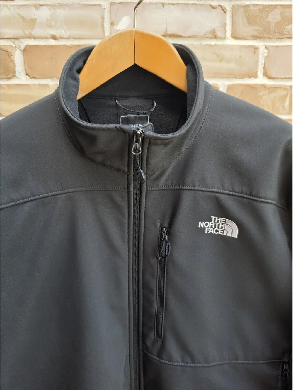 The North Face Men's XXL Apex Bionic Softshell Jacket Black Fleece Full Zip